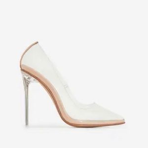 Ego clear heels in nude